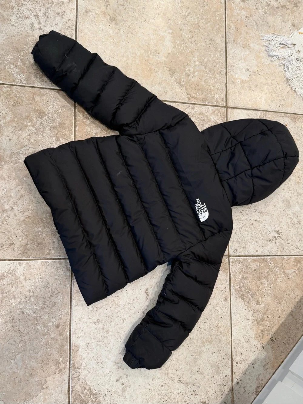The North Face Kids Black Hooded Puffer Jacket